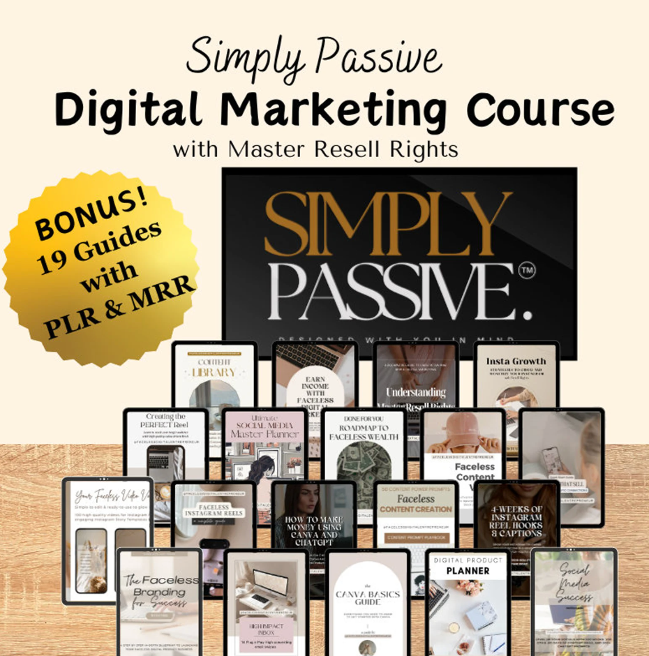 Simply Passive: Digital Marketing Course