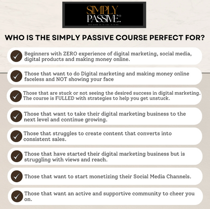 Simply Passive: Digital Marketing Course