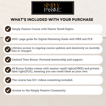 Simply Passive: Digital Marketing Course